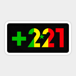 +221 Country calling code SENEGAL Sticker